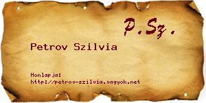 Petrov Szilvia névjegykártya